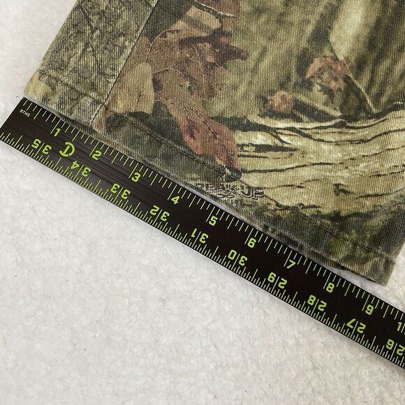Mossy Oak Camo Pants Men 36x32 (Real 36x30) Camouflage Hunting Outdoor Y2K Green - Picture 11 of 11
